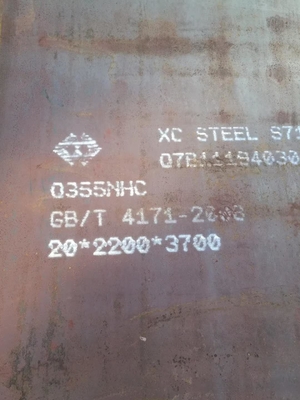 ทนต่อสนิม S355J2WP 2000 * 6000mm Corten Plate เกรด A มาตรฐาน ASTM A558