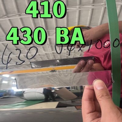 12X17/430/1.4016 AISI 430 ม้วนสแตนเลสรีดเย็น 0.4*1000mm ความกว้าง SUS430 Ba Surface