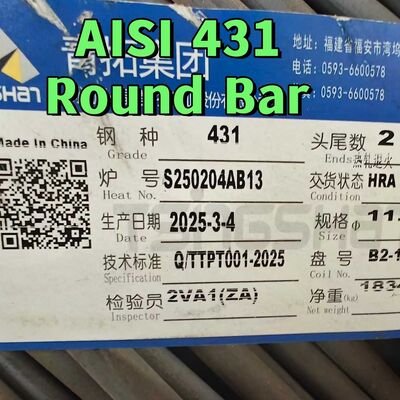 สายสแตนเลสกลม SUS431 สายสแตนเลสกลม 14cr17ni2 Aisi 431 DIN1.4057 75mm สายดํา