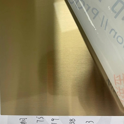 เส้นผมสีทอง / กระจกสีทอง 1219x2438mm แผ่นสแตนเลส