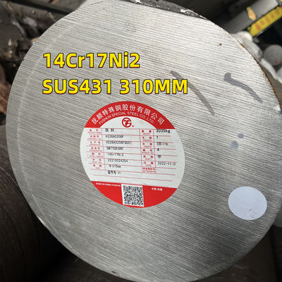 เหล็กกลมสแตนเลส 431 รีดร้อนอบอ่อน บาร์กลม AISI 431 เส้นผ่านศูนย์กลาง 185 มม. สำหรับแม่พิมพ์แก้ว