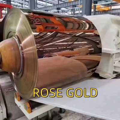 ROSE GOLD 0.5*1220x2440mm สแตนเลส กระจกเรียบกระจกแผ่นสําหรับตกแต่งเพดาน