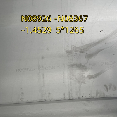 N08926 N08367 DIN1.4529 แผ่นสแตนเลส 5*1265*6000mm NO.1 AL-6XN สายสแตนเลส 25-6Mo