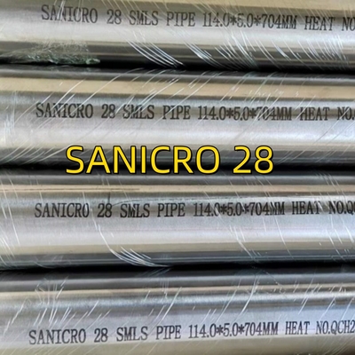 SANICRO 28 UNS N08028/W. Nr. 1.4563 SMLS ท่อ สะสม 28 ท่อเหล็กไร้สแตนเลส 114*5*6000