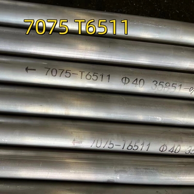 ความแข็งแรงสูง รักษาด้วยความร้อน 7075 T6511 Soild Rod อลูมิเนียมสลัด OD40mm สําหรับเครื่องบิน