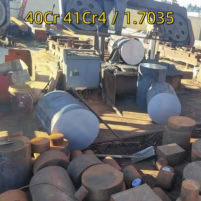 DIN WNr 41Cr4 / 1.7035 40Cr กว้าง 250-500mm สแตนเลสกลมสลัก SCR440 สแตนเลส