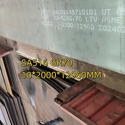 โลหะคาร์บอน ASTM A-516 Gr 70 โลหะ (ความกว้าง 6 FT X ความยาว 40 FT) ความหนา 3/8 IN ตาม EN10204 3.1 Cert