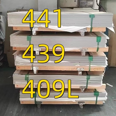 1.4509 AISI 441 2B 2D ผิวเหล็กไร้ขัดเหล็ก SUS441 ผิวเหล็ก 2D ผิวที่ใช้สําหรับระบบไอออกรถยนต์