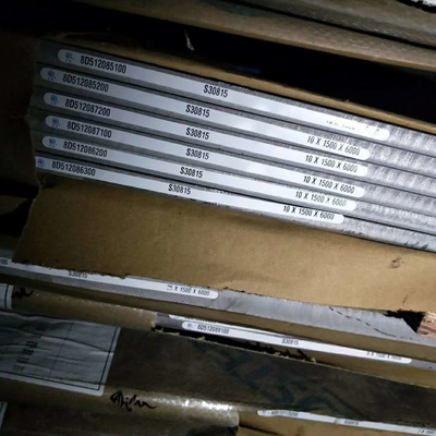Astm A240 DIN / EN 1.4835 253MA UNS S30815 แผ่นสแตนเลสม้วนร้อน 8.0 * 1500 * 6000 มม