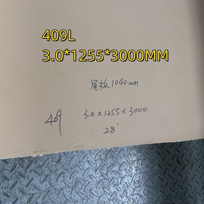 ASTM A240 เกรด 409L 1.4512 3.0-12 มิลลิเมตรม้วนร้อน SUS409 แผ่นสแตนเลส NO 1