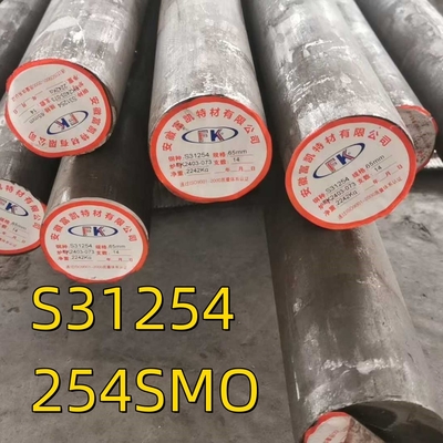 UNS S31254 Avesta 254SMO สารสกัดหมุนร้อน F44 สายกลมเหล็กไร้ขัด OD 80mm