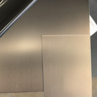 304 Brushed Gray Matte Pvd Titanium Stainless Steel Sheet 0.85*1220*2440mm พร้อมฟิล์มป้องกัน Pvc 7c