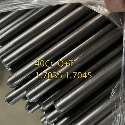 40Cr 1.7035 Q+T 25mm Dia 2500mm ความยาว สายกลมถักเย็น ผิวใส H9 ความอดทน HRC 28-32