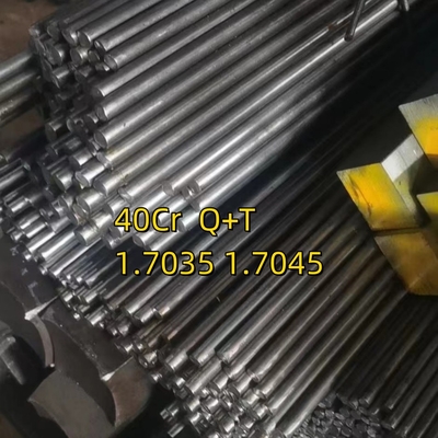 40Cr 1.7035 Q+T 25mm Dia 2500mm ความยาว สายกลมถักเย็น ผิวใส H9 ความอดทน HRC 28-32