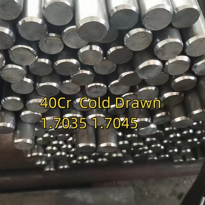 40Cr 1.7035 Q+T 25mm Dia 2500mm ความยาว สายกลมถักเย็น ผิวใส H9 ความอดทน HRC 28-32