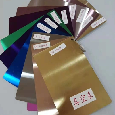 ผนังเหล็กอัดกระจกทองเหลือง ASTM AISI 304 8K