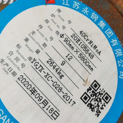 ASTM 90mm Dia Alloy Round Bar SNCM439 / 4340 / 40CrNiMoa Round Steel Bar