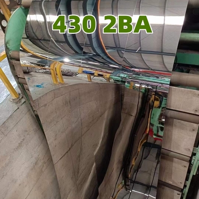 SUS430 2BA ชุดเหล็กดัดเย็น 8K ผิวกระจกด้วย PVC Flim 1.2 * 1250 * 2500mm