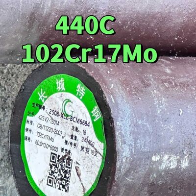 วัสดุสแตนเลส DIN 1.4125 X105CrMo17 รีดร้อน AISI 440C SUS440C เหล็กเส้นกลม