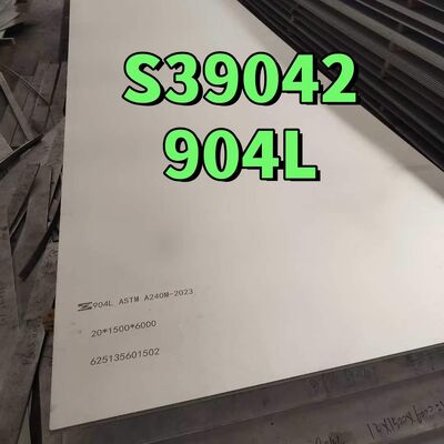 ASTM A240 AISI 904L UNS N08904 1.4539 S39042 แผ่นสแตนเลสรีดร้อน 16*1500*6000MM