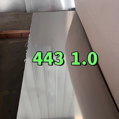 ASTM A240 โหลดเย็น SUS443 UNS S44330 DIN1.4611 X2CrTi21 แผ่นเหล็กดัดเหล็ก 1.2*1220mm