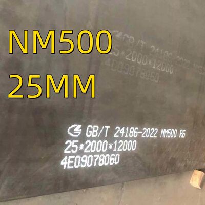 เหล็กทนการสึกหรอ NM500 เพลททนการขัดถู AR500 ความหนา 6 มม. - 60 มม.